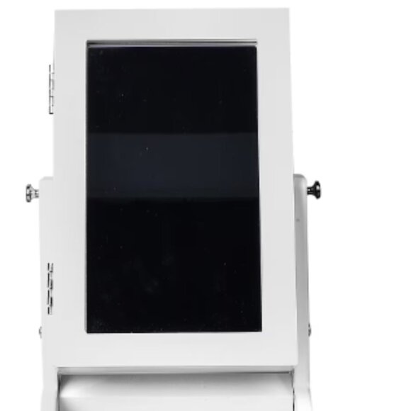 NEW in Box Jewelry Box Cabinet Stand with Mirror in White Armoire Style. - Picture 2 of 4